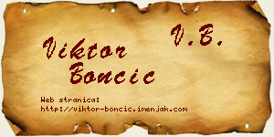 Viktor Bončić vizit kartica